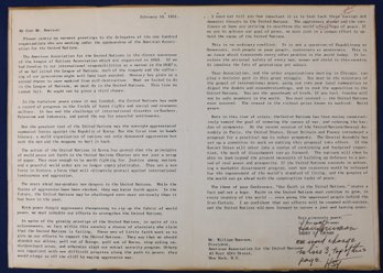 Correspondence Between Joseph Frost And President Truman With Autographs Of Truman, Eisenhower & Gen. Ridgway