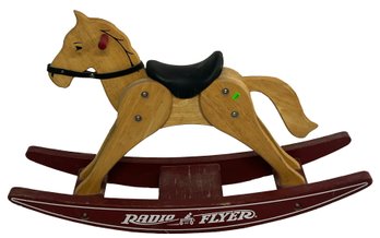 Vintage Wooden Radio Flyer 317 Child's Rocking Horse, 34.5' X 10' X 22'H