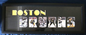 Framed Boston Bruins Hockey Team Memorabilia