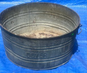 24' Diam. Dover Galvanized Tub, 12'D, Barn Find As Found