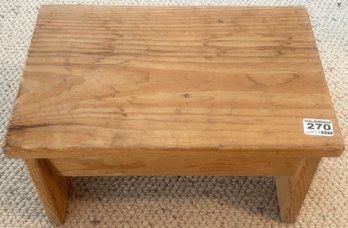 Wooden Foot Stool, 14' X 9' X 6.5'H