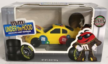 M&M Under The Hood Chocolate Candy Dispenser W/car & 2 Figures