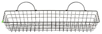 Vintage Long And Narrow Wire Wall Basket, 30' X 5' X 9'H