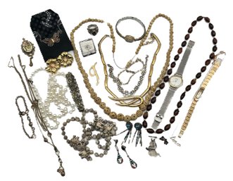 Costume Jewelry Lot - Includes .926, Turquoise, Monet, Henri Bendel, 1/20 10K GF, Necklaces, Earrings & More