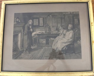 Framed Print: 'Country Clients' By Walter Denby Sadler (1854-1923) English Artist - Frame 27' X 22'