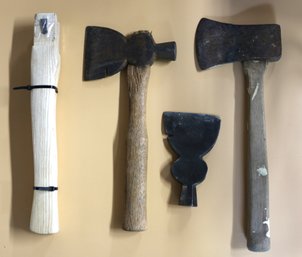 Hatchet Lot - 2 Complete Hatchets - 1 Hatchet Head - 2 Hatchet/hammer Shafts