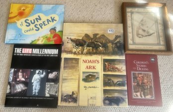 5 Pcs - 4 Books And A Framed Print