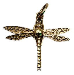 10K Yellow Gold Dragonfly Pendant