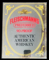 Vintage Unframed Self Standing Fleischmanns American Whiskey, 11' X 14'H