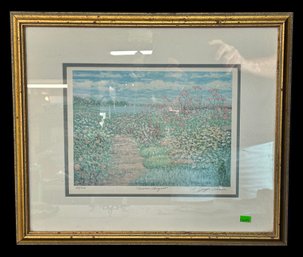 Matted And Frame Pencil Signed Ltd Ed. Print 'Summer Bouquet' By E. Joseph Fontaine, 283-950, 19.5' X 16.75'H