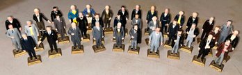 36 Pcs Plastic Miniatures Statues Of The United States Of America Presidents, Each Marked W/President's Name