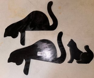 3 Pcs Wooden Cat Door Frame Silhouettes