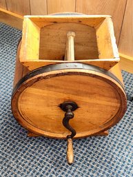 Antique Wooden Butter Churn, With Paddles, Lid Not Present