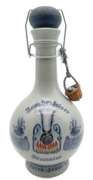Vintage Stoneware Glazed German Compression Top Beer Vessel, 13.5'H