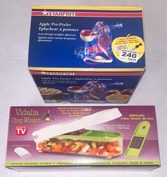 2 Pcs Kitchenwares - Vidalia Chop Wizard And Starfriti Apple Pro-Peeler, Both In Original Boxes