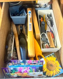 Kitchen Drawer With Tools, Screw Drivers, Knives, Hammer And More!