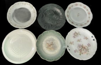 6 Vintage Unrelated Plates, Including Franciscan Clam Shell