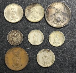 Lot Of Eight Phillipines Coins Struck By The US Mint During World War 2 - See List Below