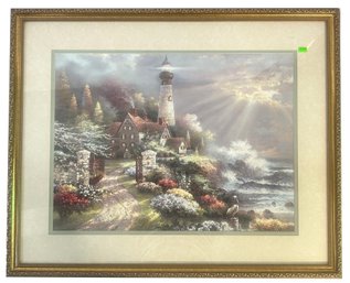 Vintage Home & Garden Party Framed Lighthouse Print By James Lee, 32' X 26'H