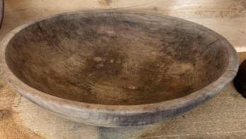 Antique Treenware Carved Wooden Bowl