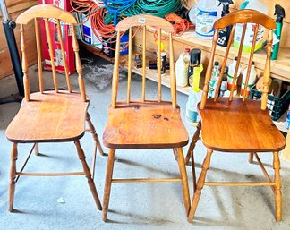 3 Pcs Similar Vintage Cottage Kitchen Chairs