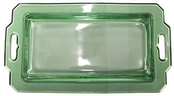 Green Glass Celery Dish - 11' X 6'