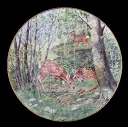 Franklin Mint Limited Edition Porcelain Plate 'Fawn In The June Meadow' By Peter Barrett