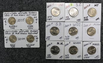 Group Of State Quarters And 2004/2005 Westward Ho Nickels