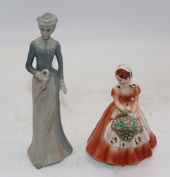 Two Figurines - One Similar To Llardo But Not Marked - Other Marked ESD - Japan