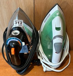 2 Pcs Black & Decker Electric Irons