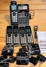 Panasonic Base Station (Model No. KX-TGF973) With 4-Remote Phones & Charges,