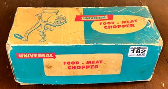 Vintage Universal Food And Meat Chopper In Original Box