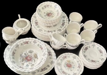 51 Pcs Vintage Set Of Myotts Bouquet Staffordshire Place Setting And Serving