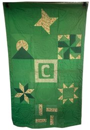 Vintage 1983 Original Designed Quilted Throw BY Bobbi Carlton, Conway NH, 38' X 61'
