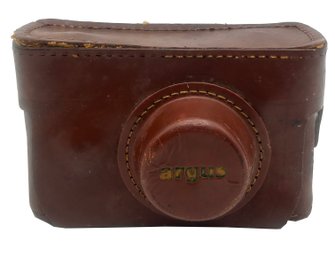 Vintage Argus 35mm Camera In Leather Case, 6' X 3.25' X 4'H