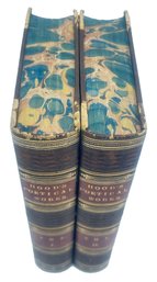 1856, First Edition, 2 Vol. The Complete Poetical Works Of Thomas Hood, Marbled Pages