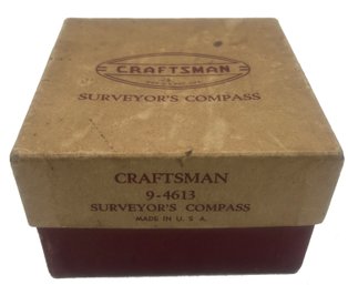 Vintage 1930's Craftsman Surveyor's Compass, Model No. 9-4613, Original Box & Instructions