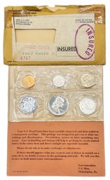 1963 Philadelphia Mint  US Coin Proof Set, Includes 90% Silver Dime, Quarter & Franklin Half Dollar