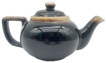 Vintage Brown Drip Glazed Tea Pot, 6' Diam. X 10' X 5.5'H, Fleabite To Glaze  On Side (See Pics)