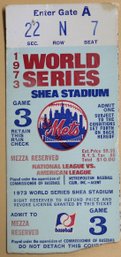 Ticket Stub For 1973 World Series - Shea Stadium - Game 3