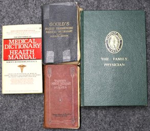 Lot Of Four Medically Related Books - Book ''The Family Physician' & 3 Medical Dictionaries