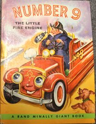 Rand McNally Giant Book: 'Number 9 - The Little Fire Engine'  13' X 9.5'