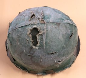 Military Helmet - Shows Heavy Use