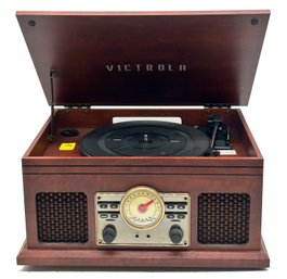 Vintage Victrola Tabletop AM/FM Radio Turn-Table Combination, 18.25' X 13.25' X 8.5'H, Not Tested