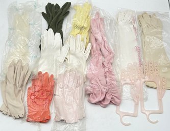 Collection Of 11 Pairs Of Vintage Ladies Evening Dress Gloves, Varying Colors & Lengths