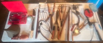 Table Full Of Various Tools And Sundried Items