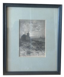 Antique Ca1878 Etching 'Isles Of Shoals' By Thomas Moran (1837-1926), Matted And Framed, 8.75' X 10.5'H