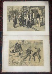 2 Pcs A.B. Frost 1904 & 1906 Artist Proofs Without The P.F. Collier Artist Proof Tags, 23.5' X 17.5'H