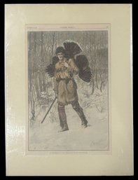 Feb 1884 A.B. Frost 'In Luck' For 'The Wild Turkey' Published In Harper's Weekly Dec 20 1884, 14.75' X 19.75'H