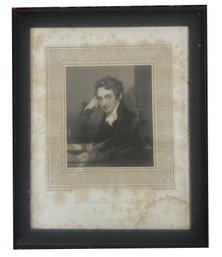 1816 Framed Etching Of Rev. Thomas Frognall Dibdin, By Henry Meyer, 10.25' X 12.75'H